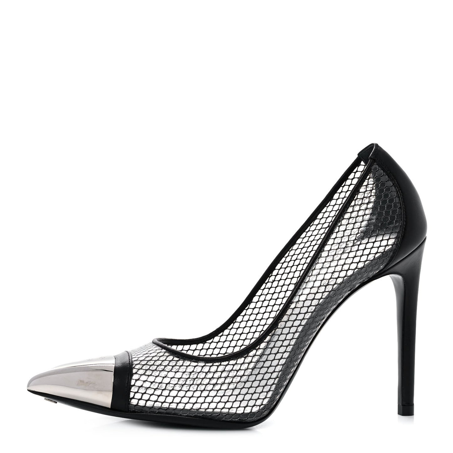 Calfskin Mesh PVC Urban Twist Pumps 36 Black