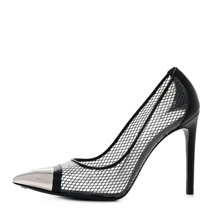 Louis Vuitton Calfskin Mesh PVC Urban Twist Pumps 36 Black 1 of 8