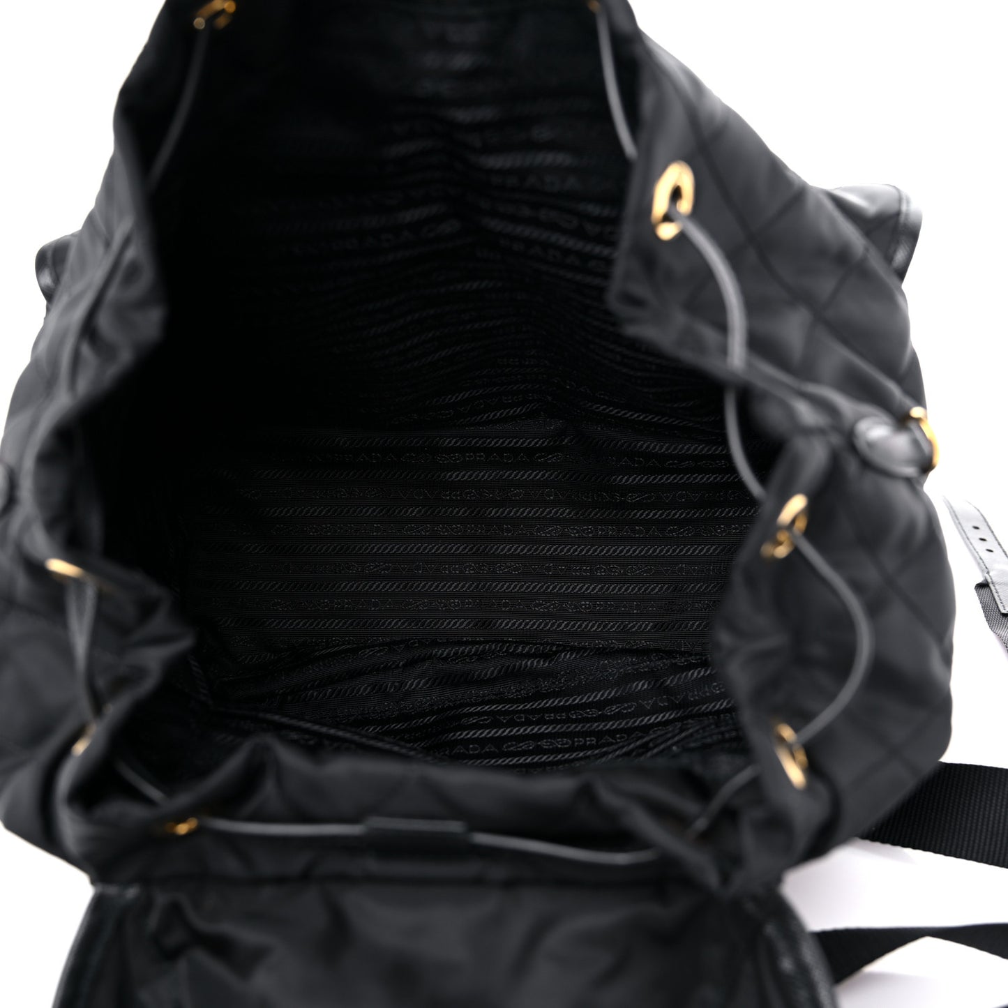 Tessuto Nylon Saffiano Vela Quilted Backpack Black