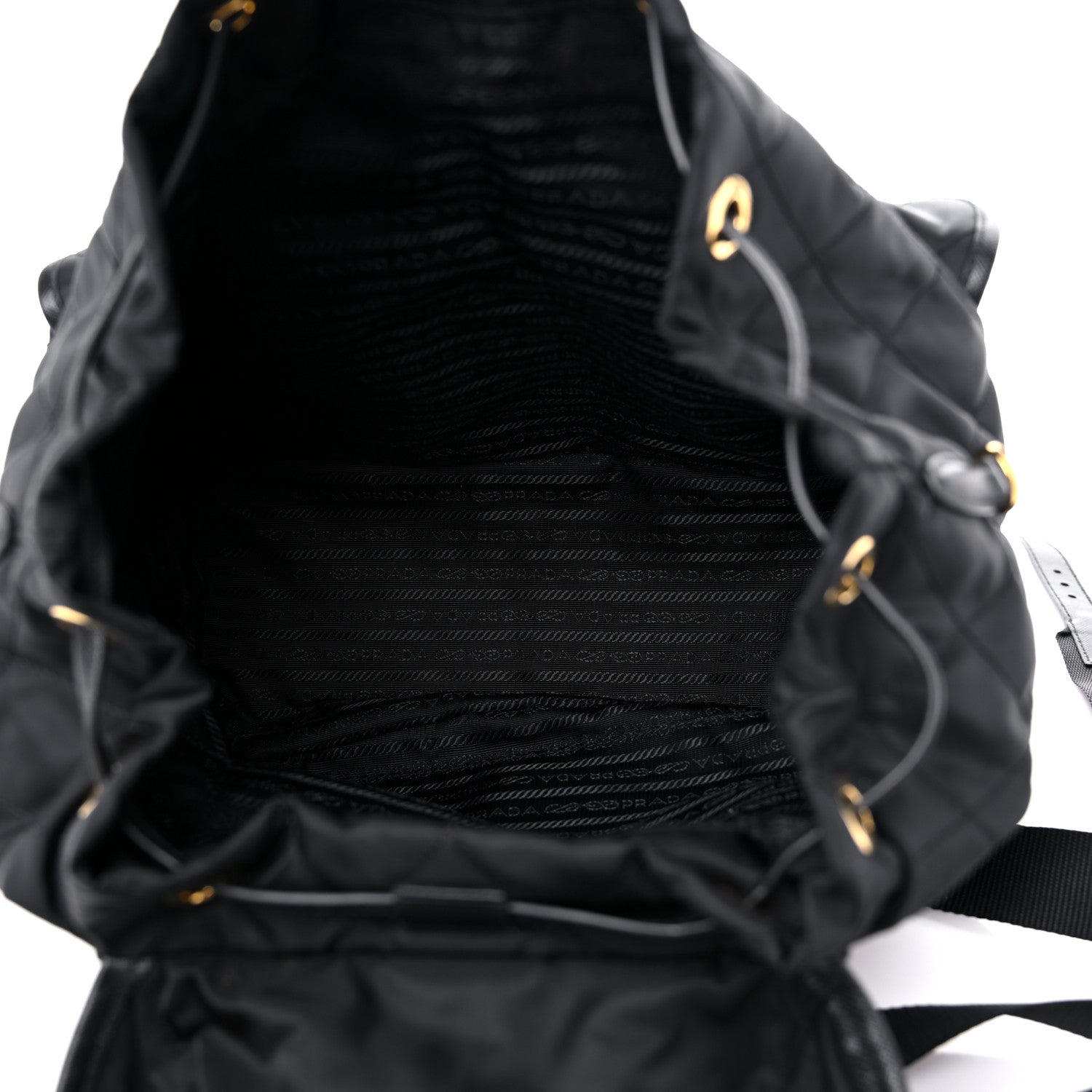 Prada Tessuto Nylon Saffiano Vela Quilted Backpack Black 5 of 8