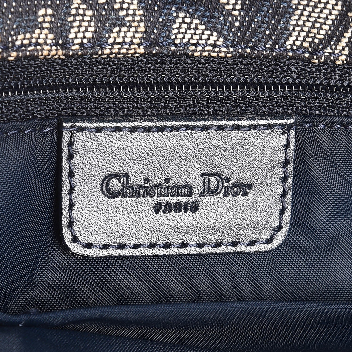 Christian Dior Monogram Tote Navy Blue 6 of 7