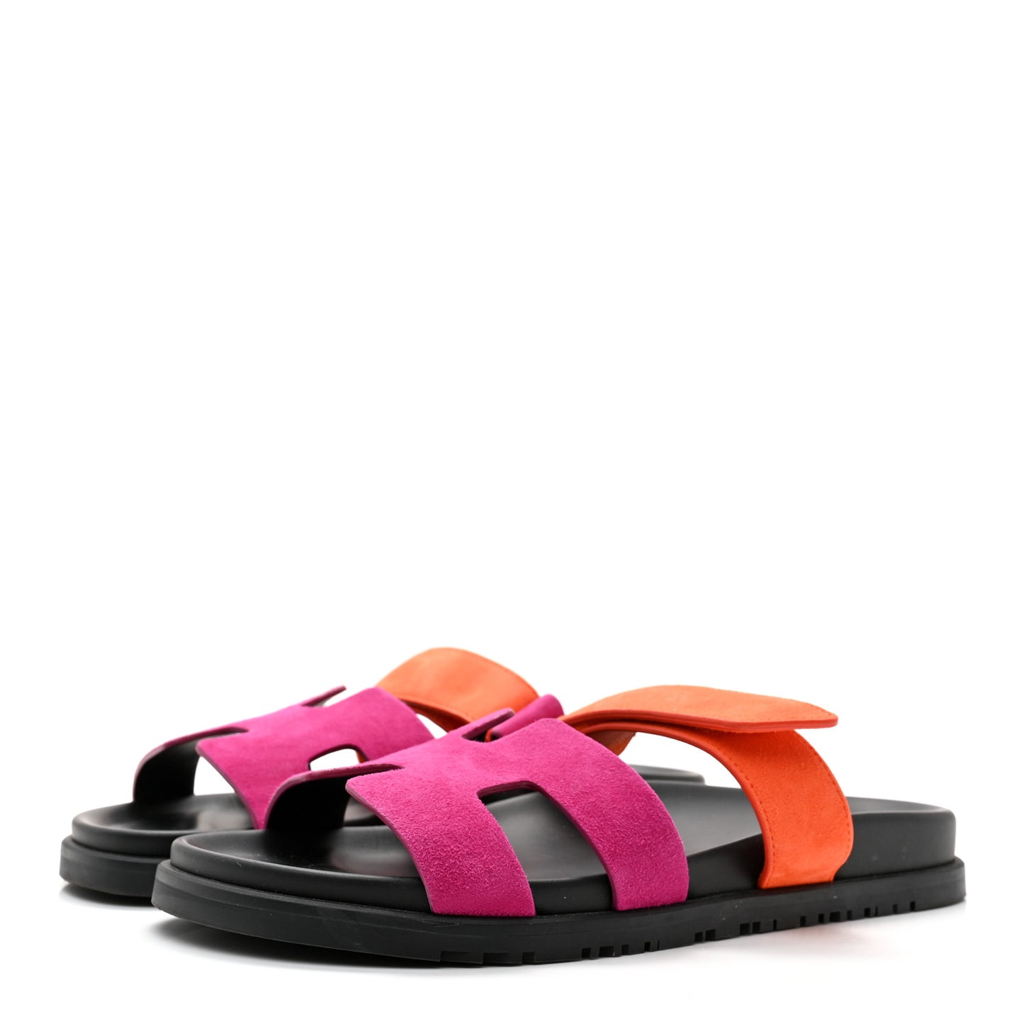 Suede Goatskin Womens Chypre Sandals 40.5 Rose Chapas Orange Synthetique