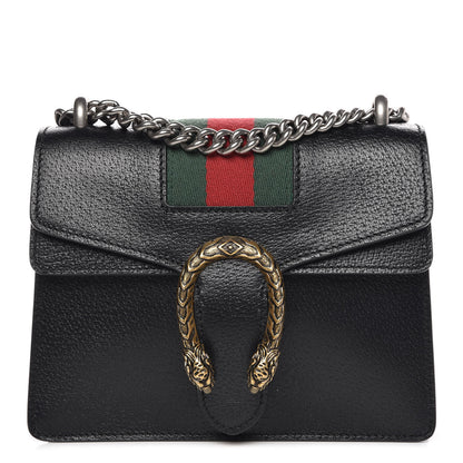 Gucci Calfskin Web Mini Dionysus Shoulder Bag Black 1 of 7
