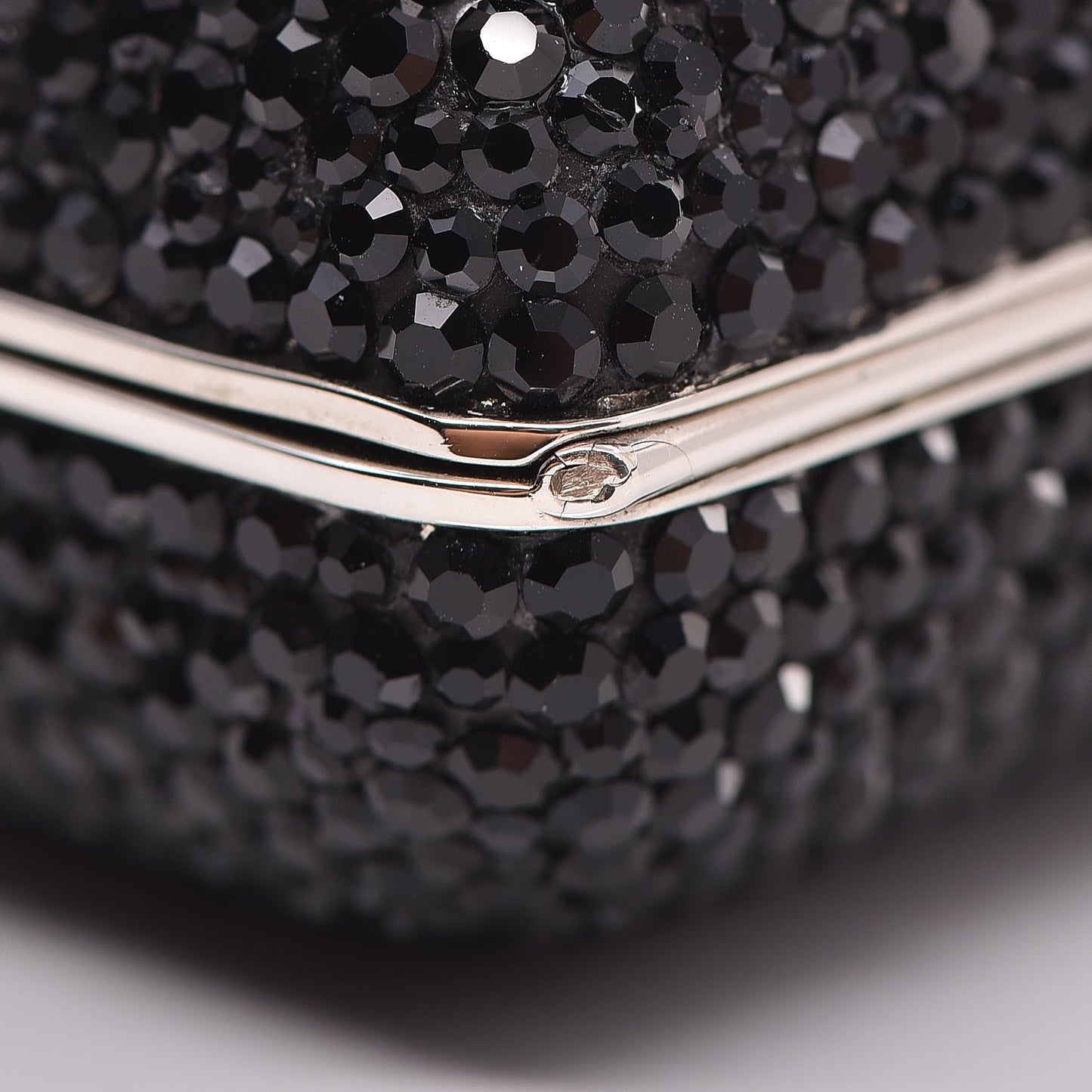 Swarovski Crystal Minaudiere Clutch Black