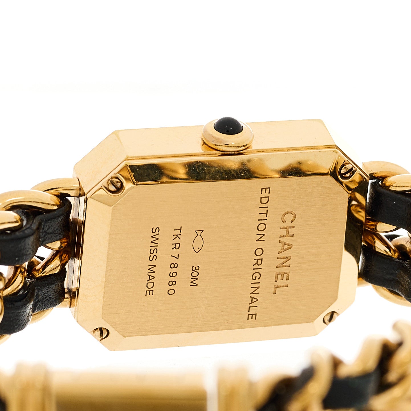 Stainless Steel Lambskin 20mm Chain Premiere Quartz Watch Gold L