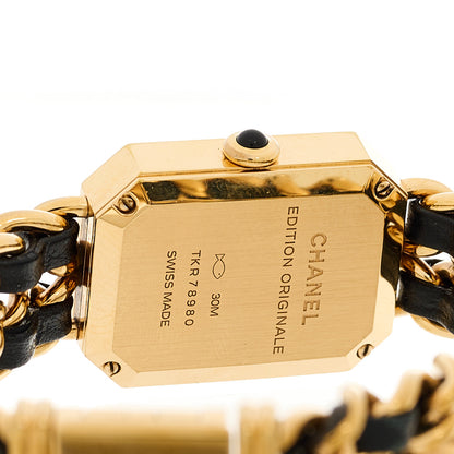 Chanel Stainless Steel Lambskin 20mm Chain Premiere Quartz Watch Gold L 4 of 4