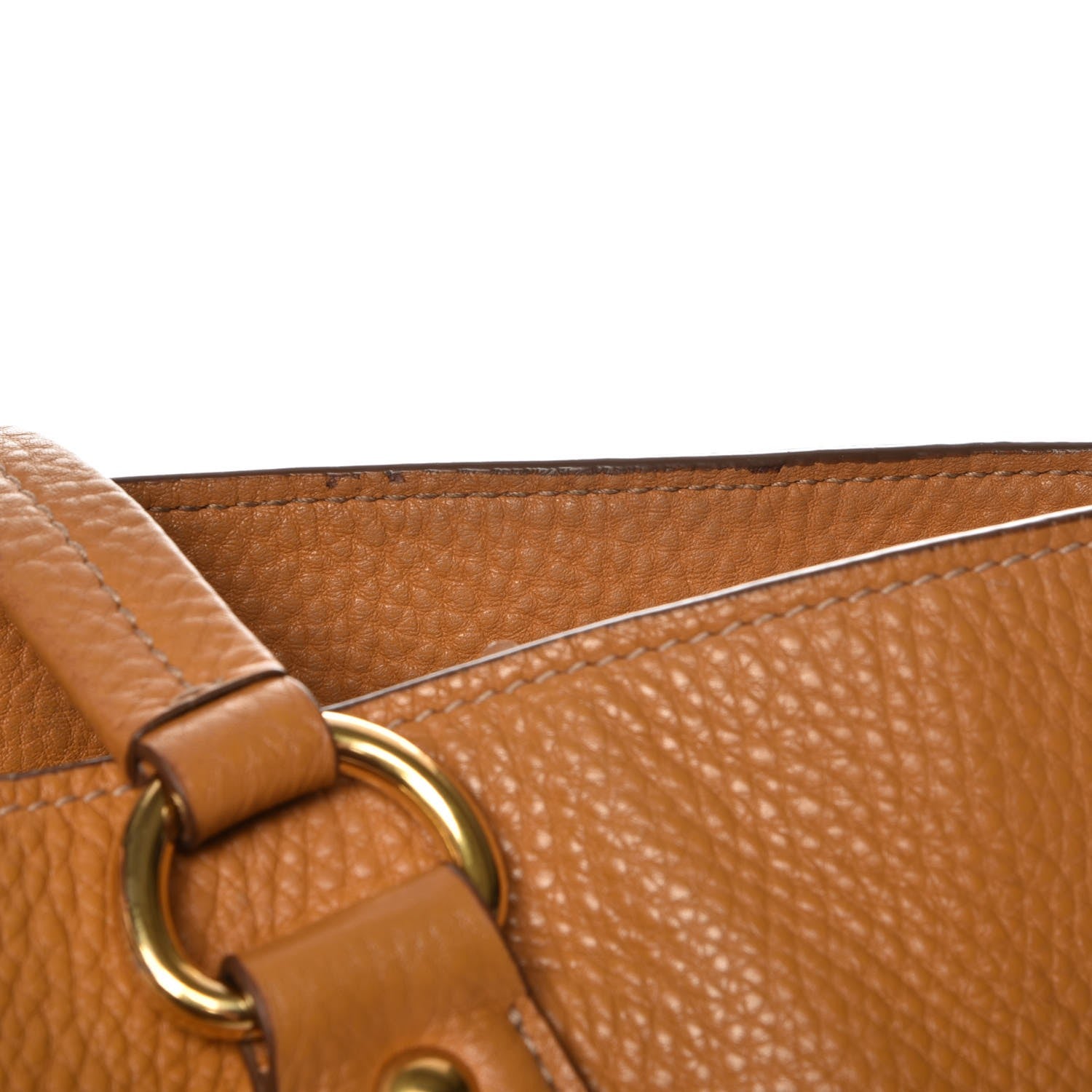 Prada Vitello Daino Side Zip Shopping Tote Caramel 12 of 14