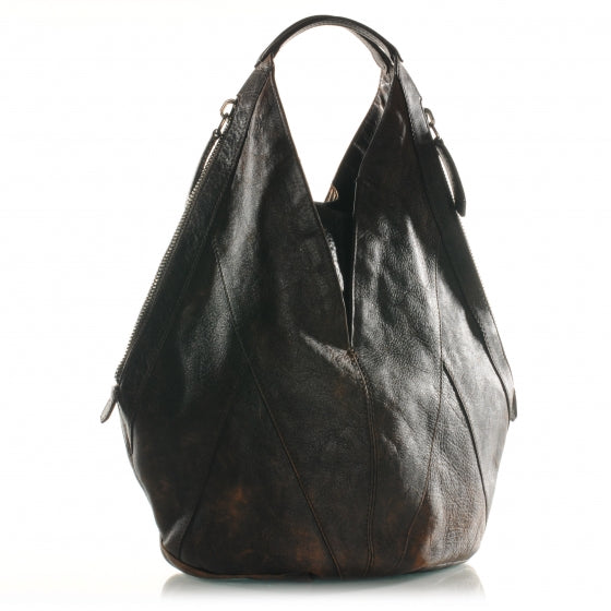 Lambskin Tinhan Old Pepe Hobo Brown