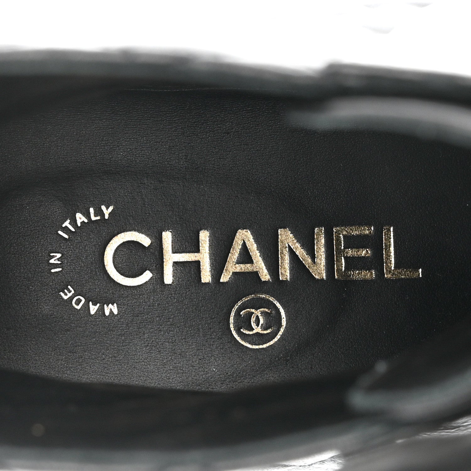 Chanel Shiny Lambskin Quilted Lace Up Combat Boots 40 Black 8 of 9