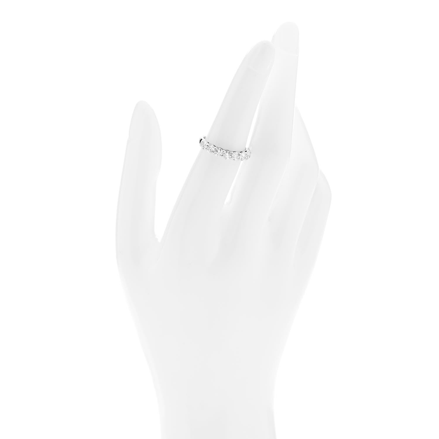Tiffany Platinum Diamond .91ctw 3.5mm Embrace Band Ring 52 6 2 of 6