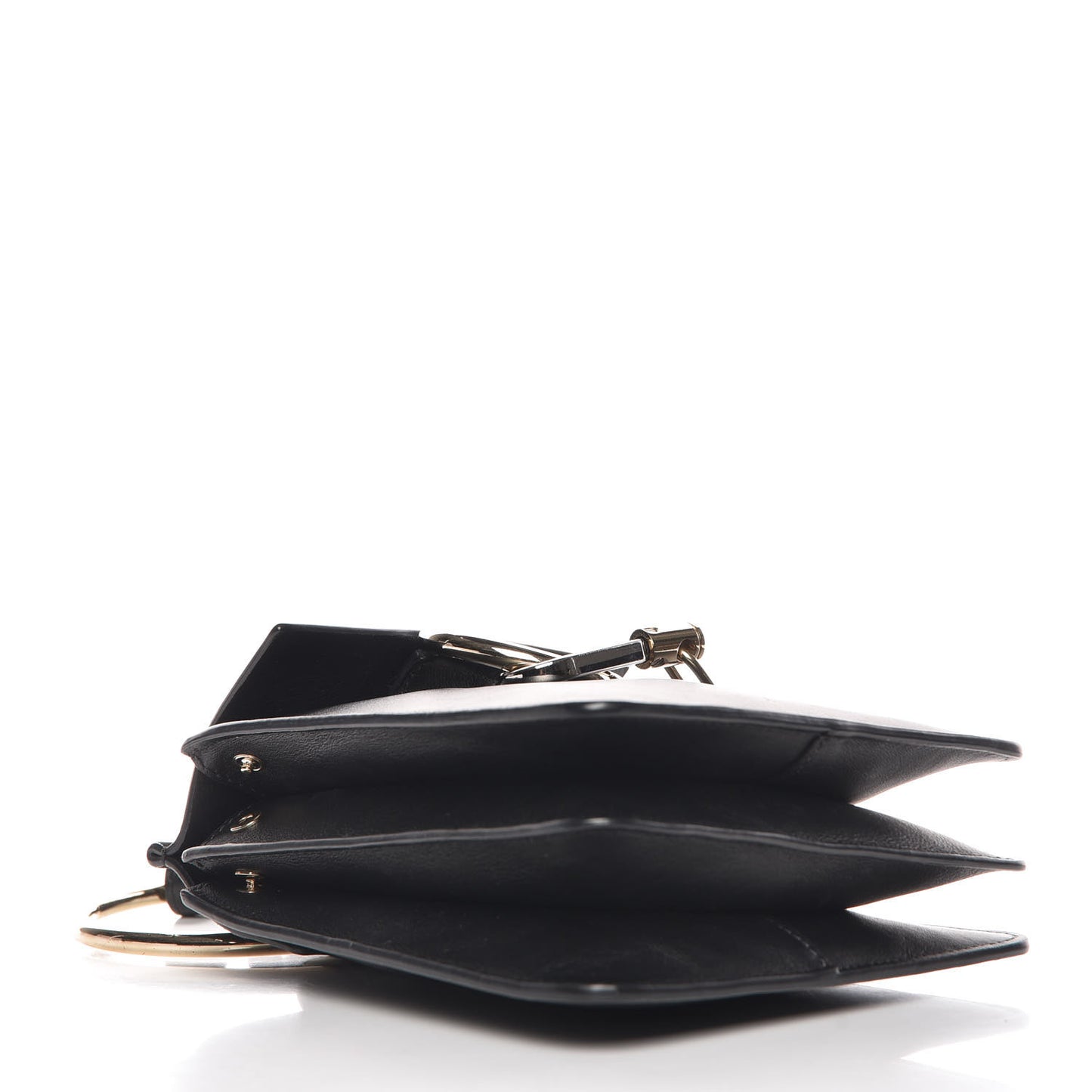 Suede Calfskin Mini Faye Bracelet Bag Black