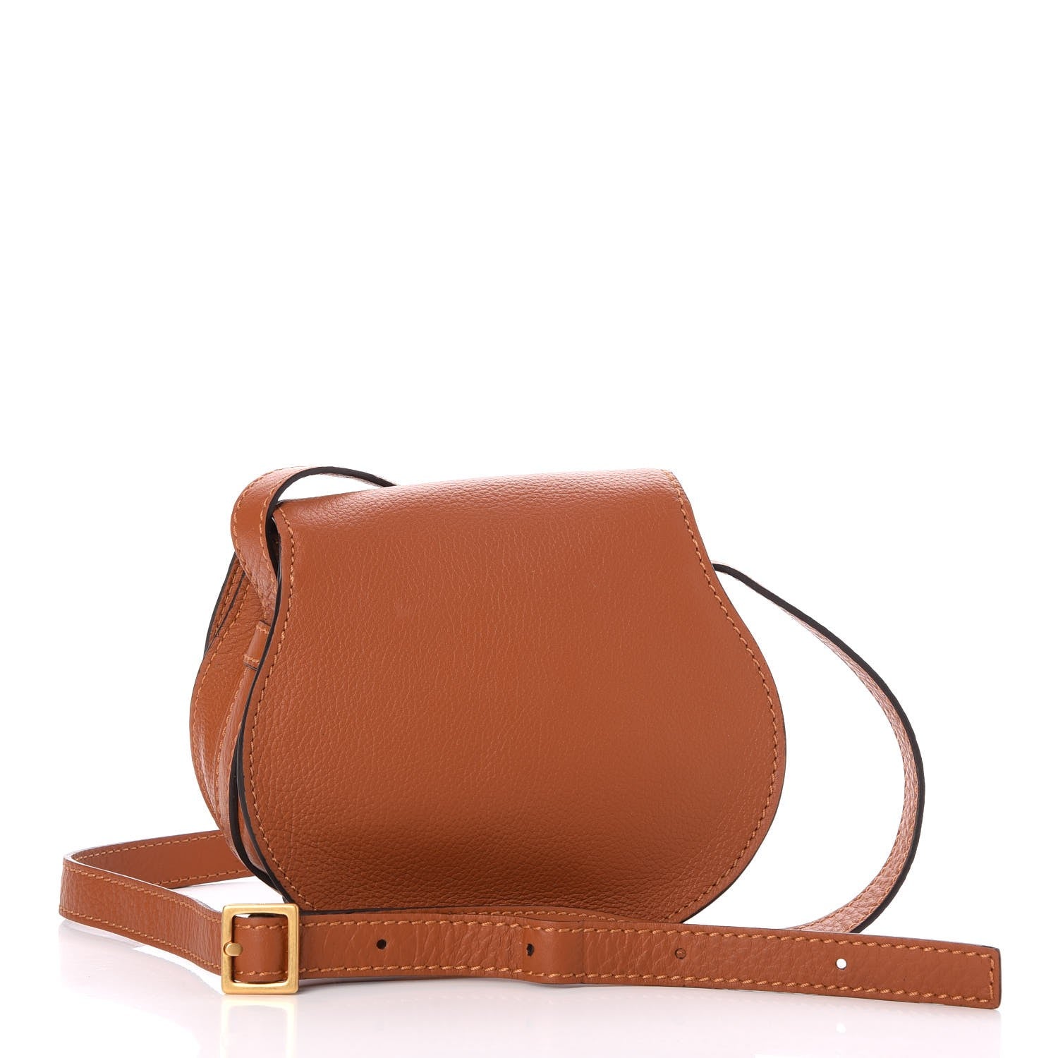 Chloe Calfskin Mini Marcie Round Crossbody Bag Tan 3 of 7