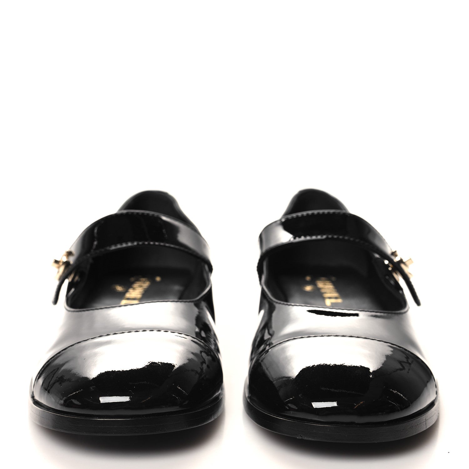 Chanel Patent Calfskin Mary Janes Flats 40.5 Black 2 of 9