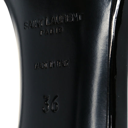 Saint Laurent Patent Cassandra 100 Sandals 36 Black 8 of 10