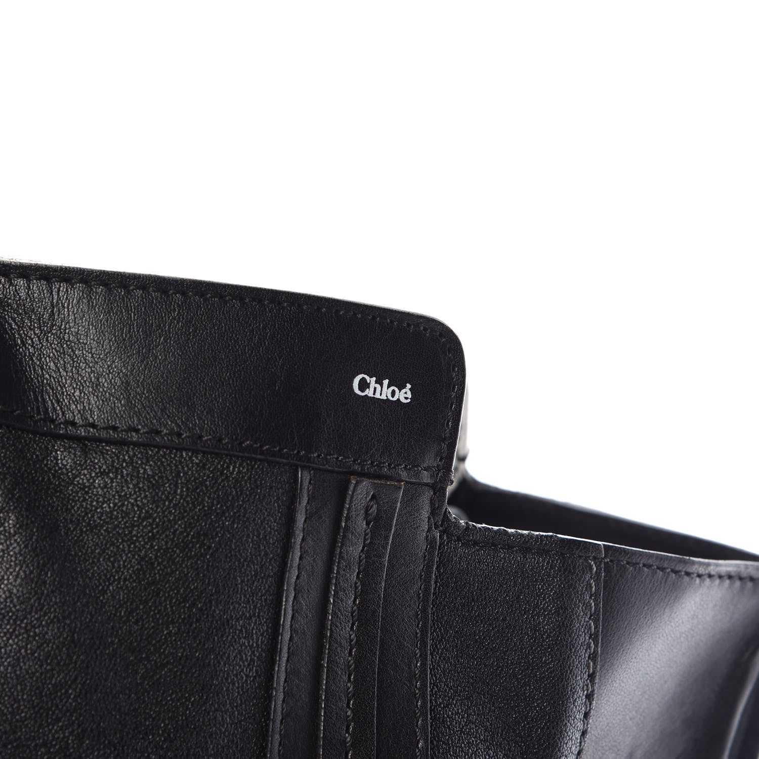 Chloe Calfskin Medium Alison East West Tote Black White 6 of 15