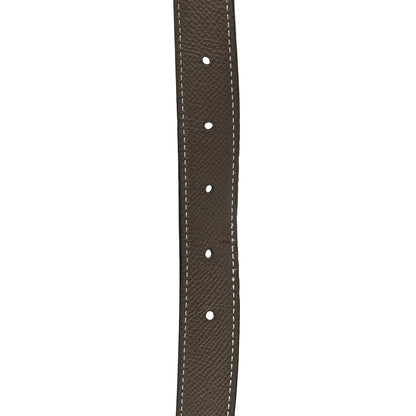 Hermes Epsom Swift 24mm Mors H Belt 95 38 Etoupe Black 6 of 7