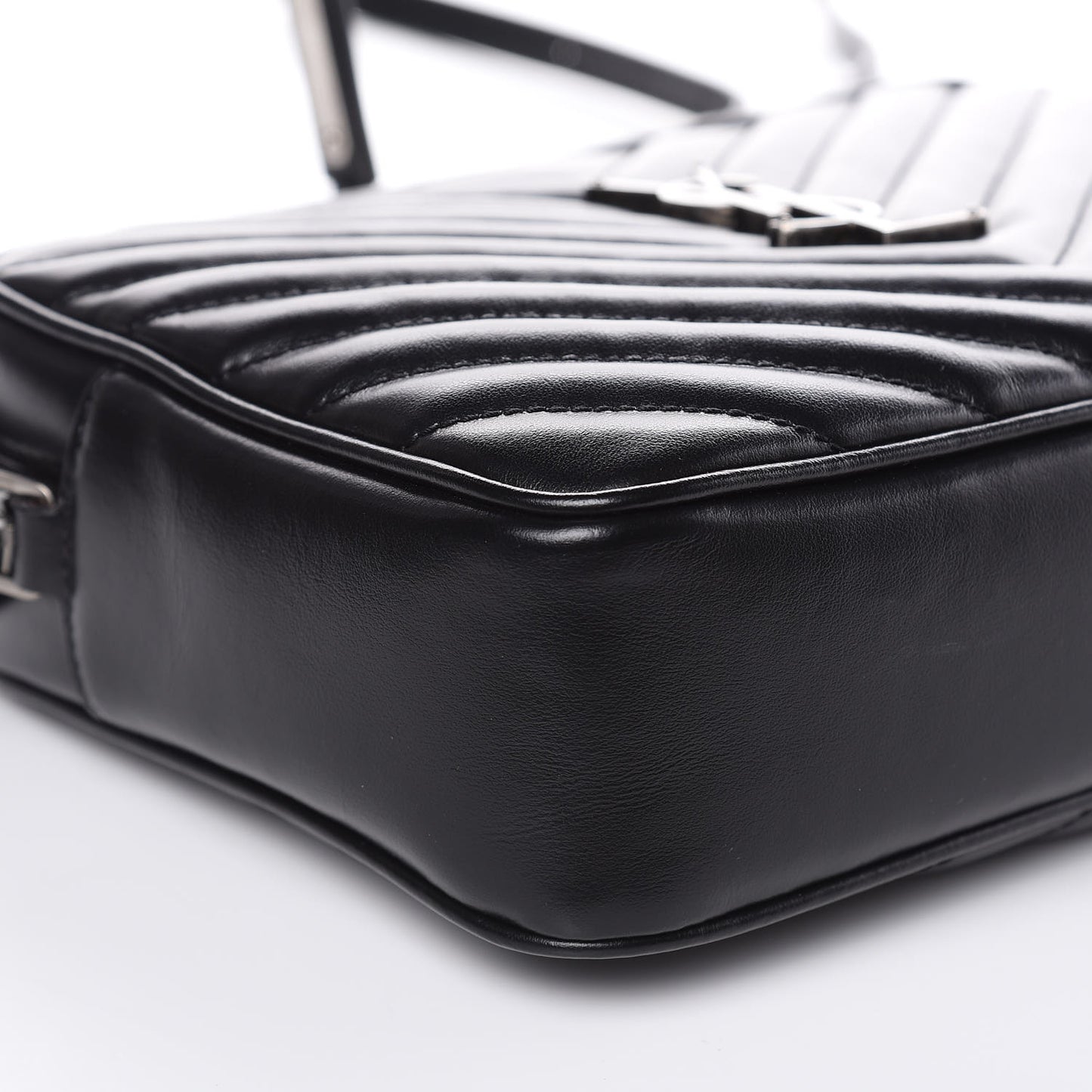 Calfskin Matelasse Monogram Lou Camera Bag Black