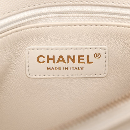 Chanel Caviar Quilted Small Coco Handle Flap White 6 of 11