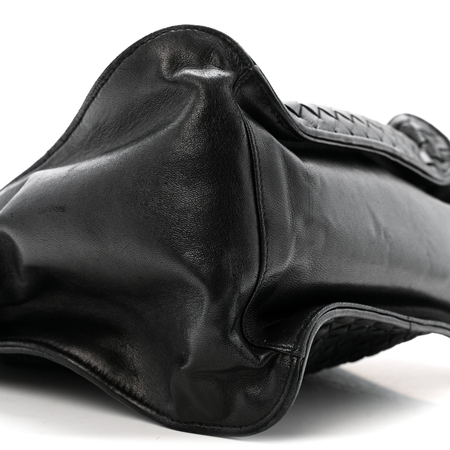 Bottega Veneta Nappa Intrecciato Small Hobo Shoulder Bag Black 8 of 13