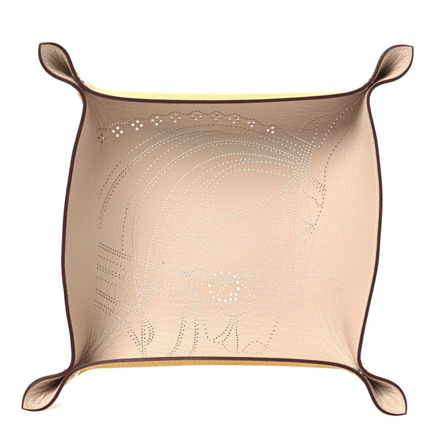 Taurillon Clemence Mises et Relances Robe Du Soire Change Tray Jaune Ivoire