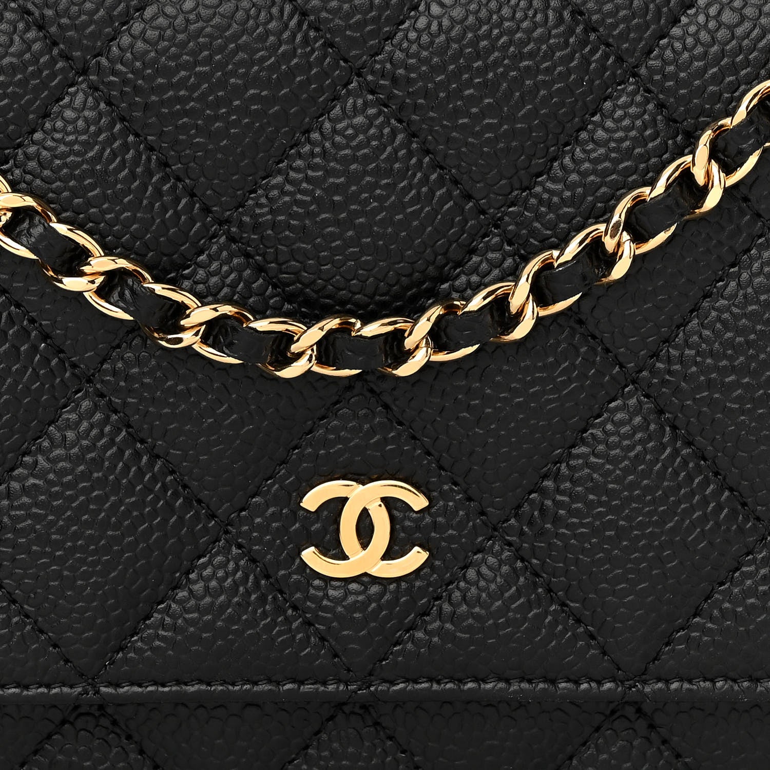 Chanel Caviar Quilted Wallet on Chain WOC Black 8 of 14