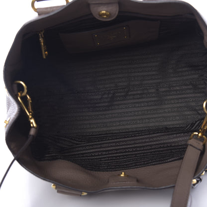 Prada Vitello Daino Shopping Satchel Argilla 5 of 10
