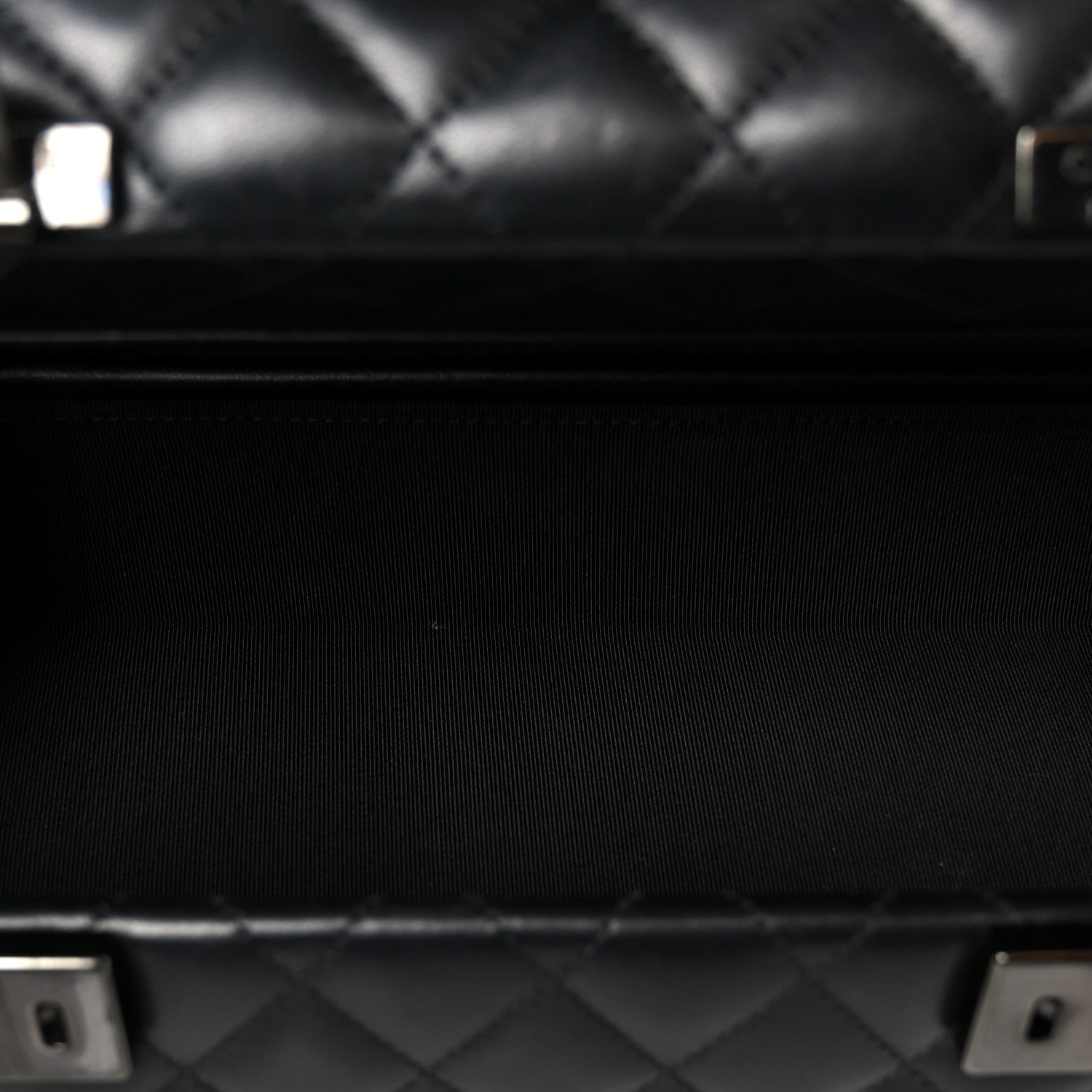 Chanel Lambskin Quilted Cockpit Flap Bag Black 9 of 12
