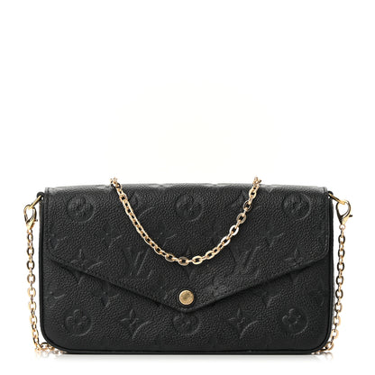 Louis Vuitton Empreinte Pochette Felicie Chain Wallet Black 3 of 11