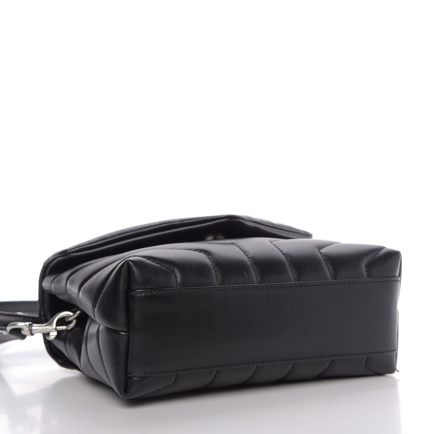 Calfskin Y Quilted Monogram Toy Loulou Crossbody Bag Black