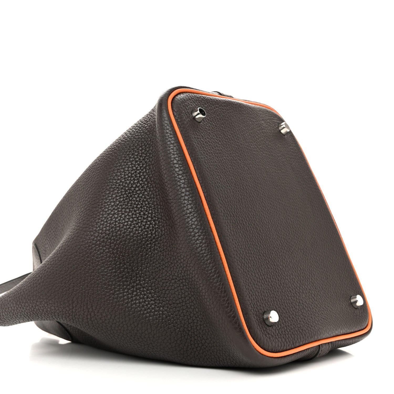 Hermes Taurillon Clemence Epsom Picotin 22 MM Cafe Orange 9 of 12