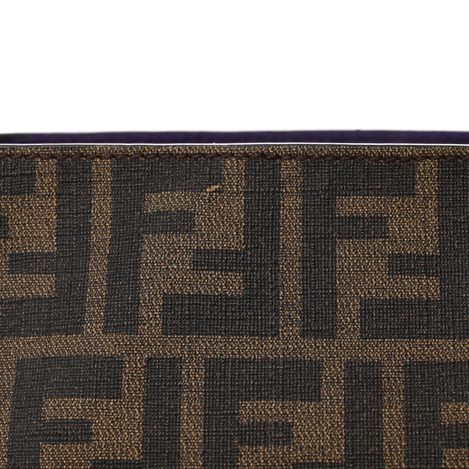 Fendi Zucca Spalmati Medium Roll Tote Tobacco Viola 13 of 16