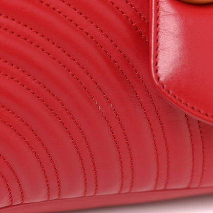 Gucci Calfskin Matelasse Large GG Marmont Shoulder Bag Hibiscus Red 13 of 14