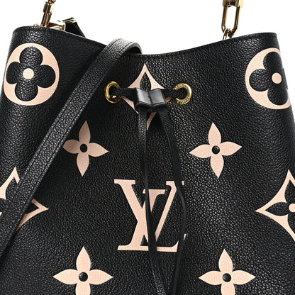 Louis Vuitton Empreinte Monogram Giant Neonoe MM Black Beige 8 of 12