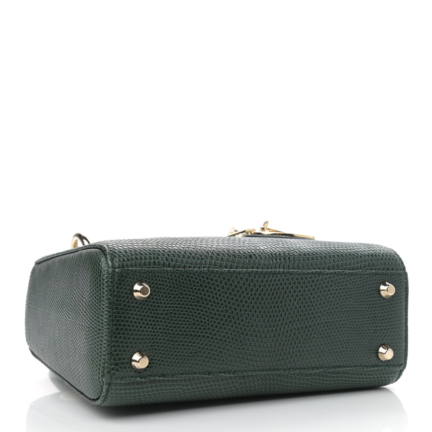 Lizard Mini Lady Dior Green