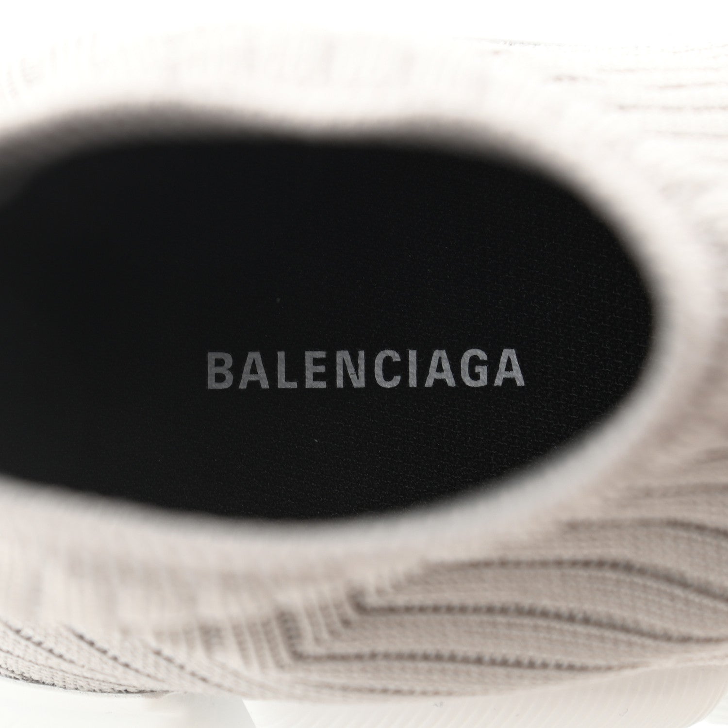Balenciaga Ribbed Knit Womens Speed 2.0 Transparent Sole Sneakers 39 Baltic Grey White 8 of 8