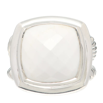 David Yurman Sterling Silver White Agate 14mm Albion Ring 58 8.5 1 of 6