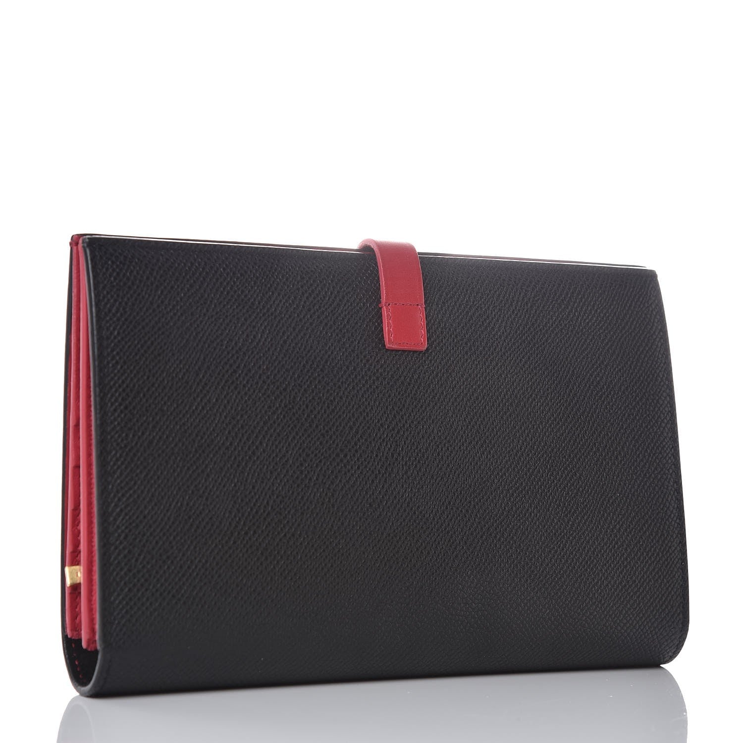 Celine Grained Calfskin Large Multifunction Strap Wallet Black 3 of 7