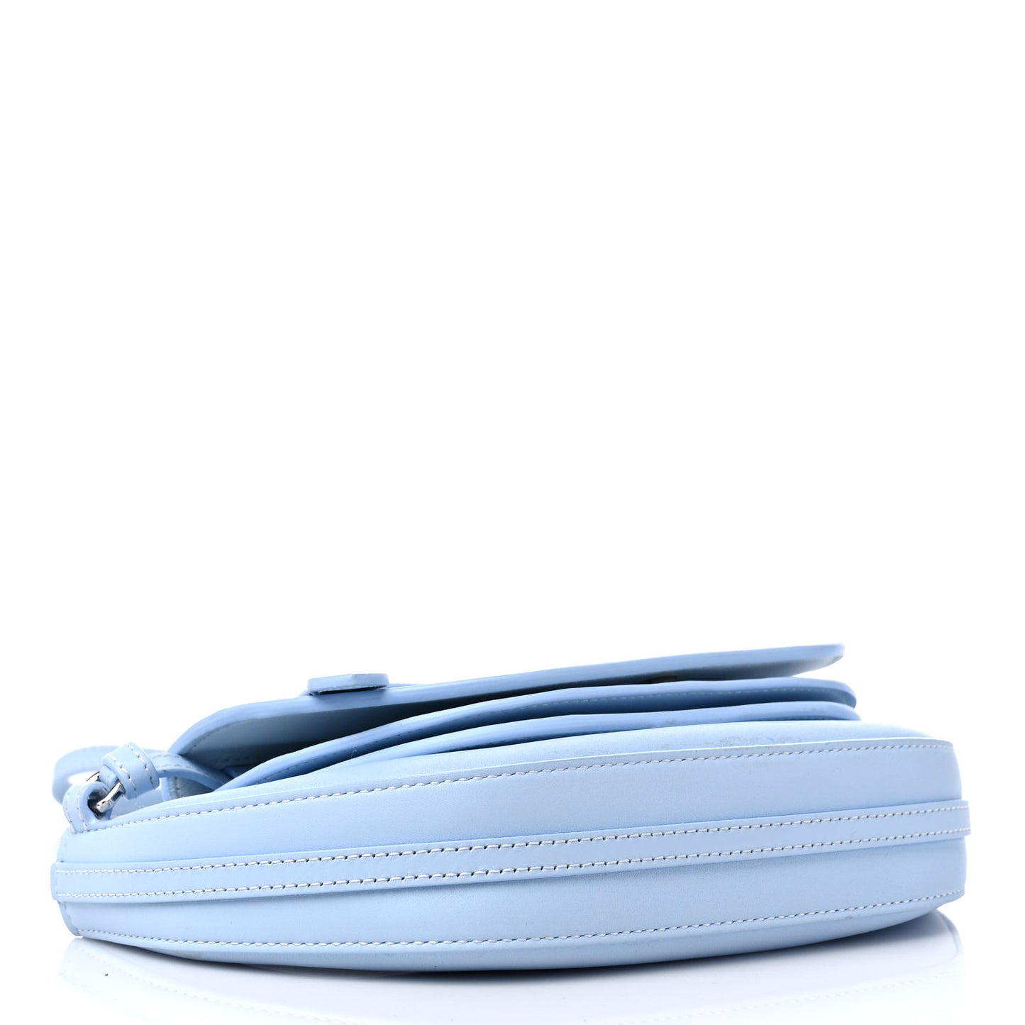 Smooth Calfskin Mini Double Olympia Pale Blue