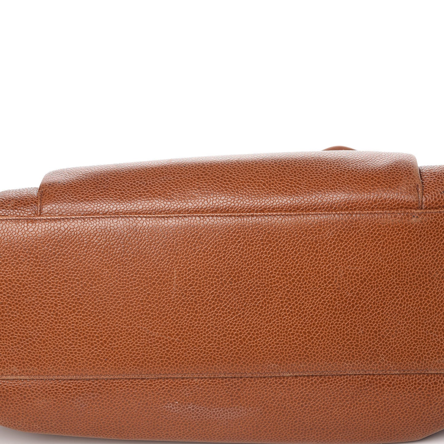 Caviar Flap Shoulder Bag Brown