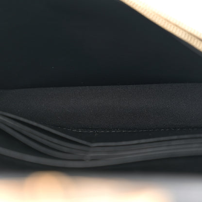 Fendi Vitello Cruise F is Fendi Bi-Color FF 1974 Embossed Medium Envelope Wallet On Chain Aspargo Maya Black Maya 5 of 10