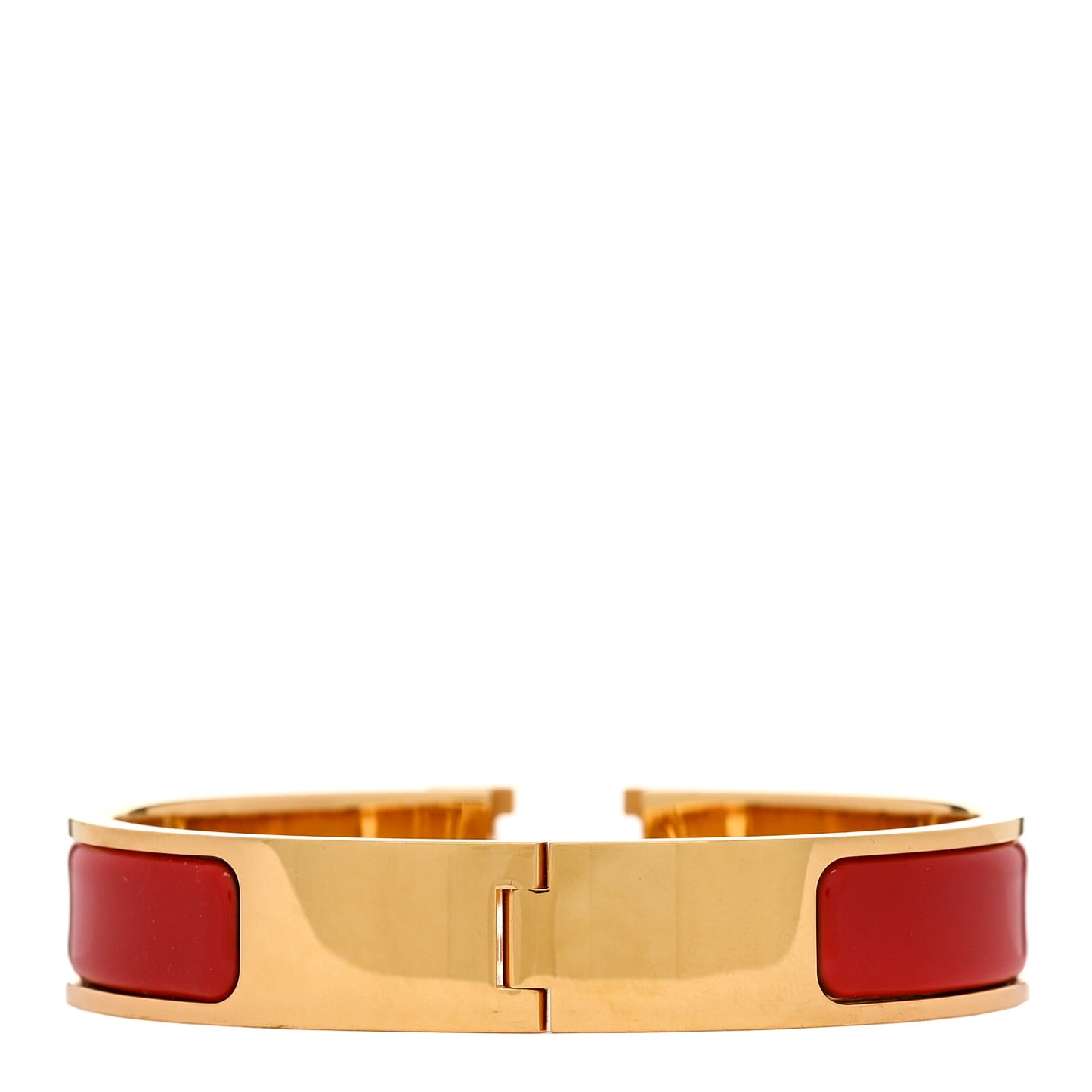 Enamel Narrow Clic Clac H Bracelet PM Rouge Vif