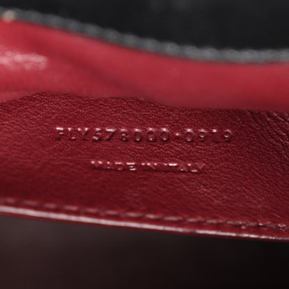 Saint Laurent Smooth Calfskin Medium Classic Monogram Cassandra Top Handle Black Rouge Legion 7 of 16