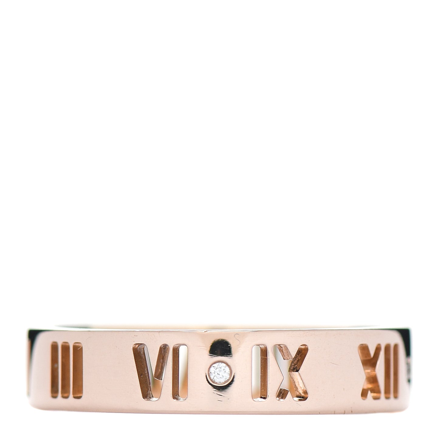 18K Rose Gold Diamond Atlas Pierced Ring 62 10