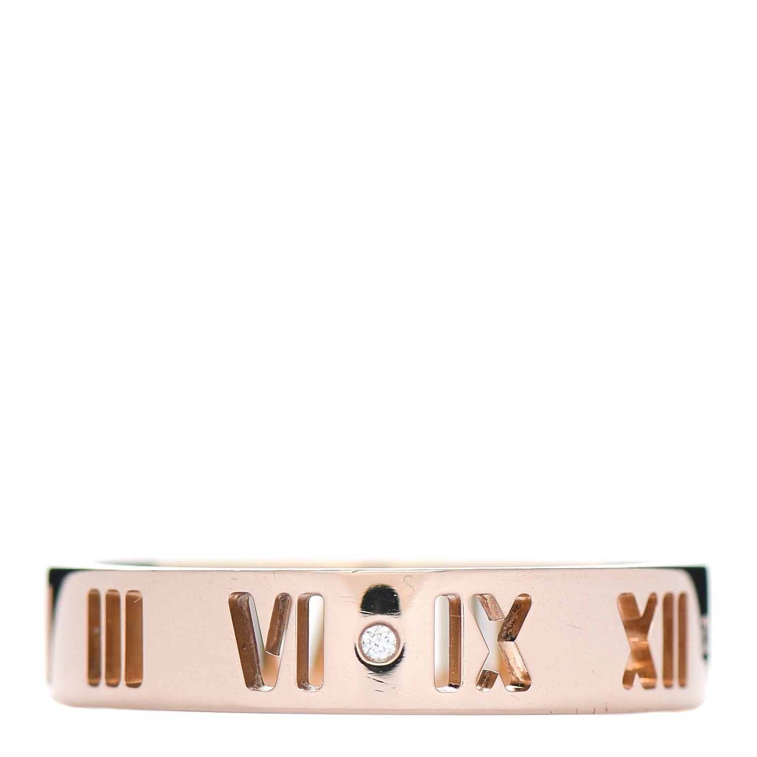 Tiffany 18K Rose Gold Diamond Atlas Pierced Ring 62 10 3 of 5