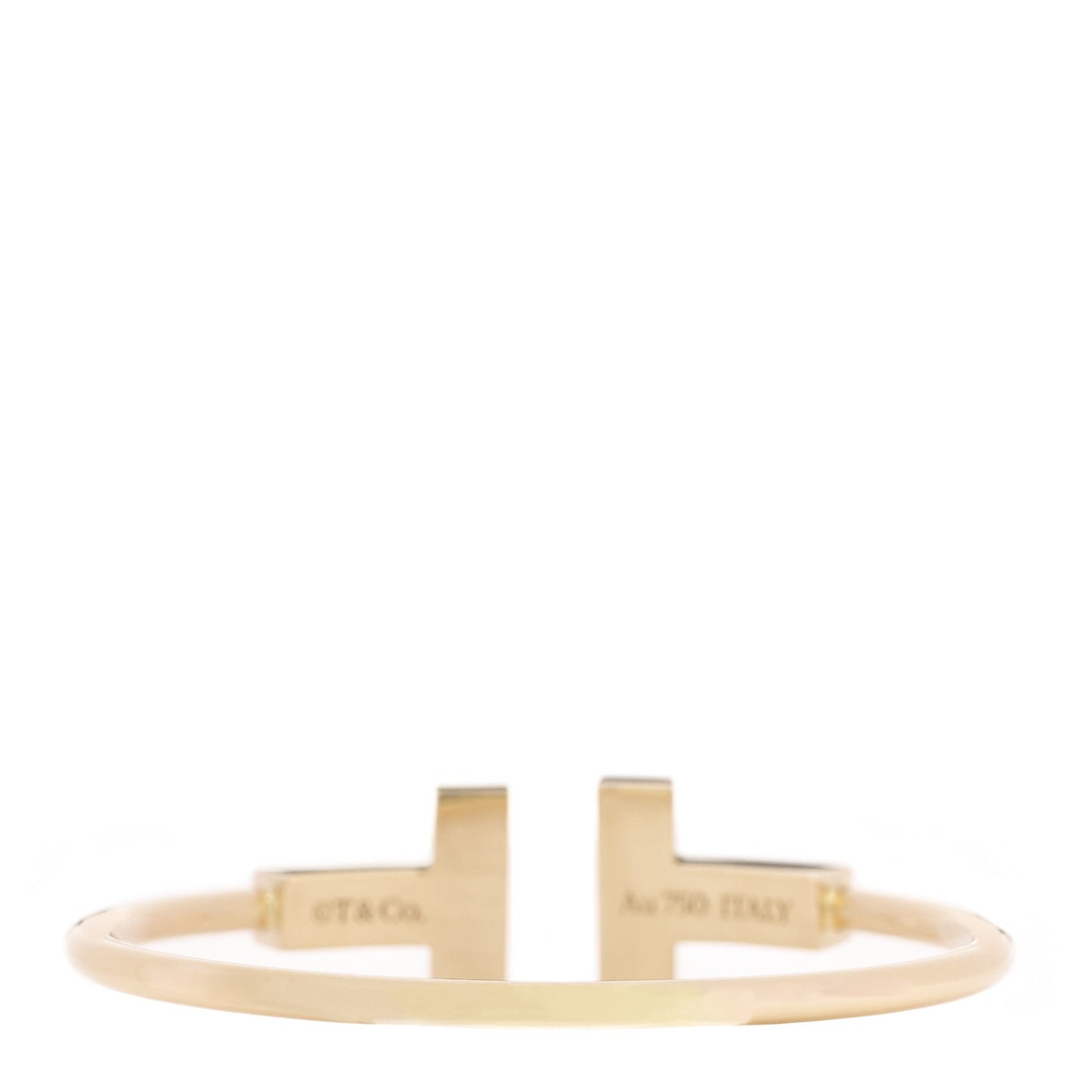 18K Yellow Gold Mother of Pearl Wide T Wire Bracelet