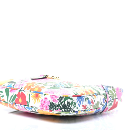 Gucci X KEN SCOTT New Shangai Calfskin Jardin D'Avril Floral Print Small Jackie 1961 Hobo Ivory Pink 9 of 10