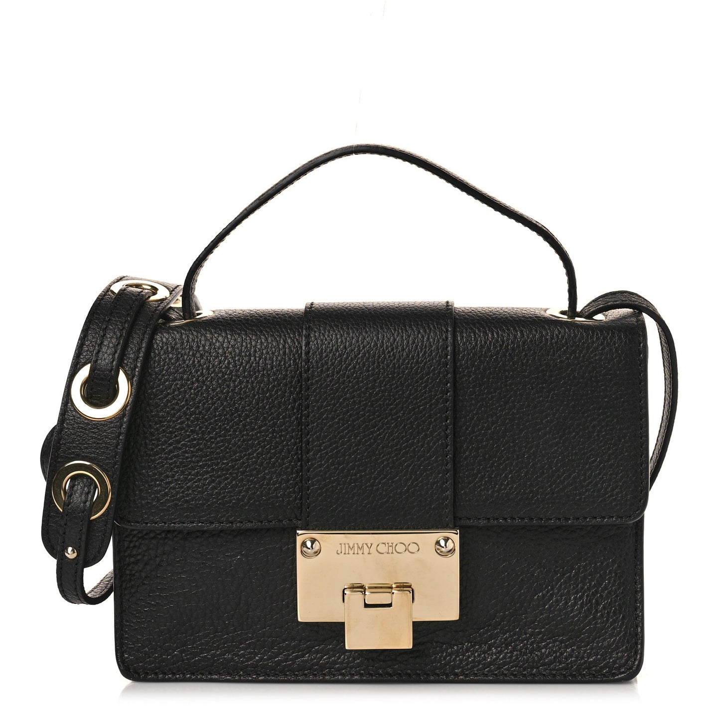 Grainy Pebbled Rebel Crossbody Bag Black