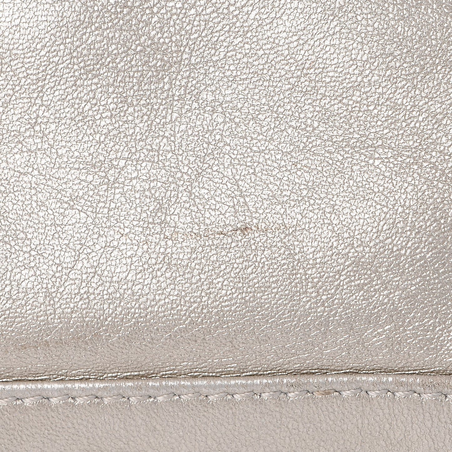 Agneau Classic Hardware Box Bag Silver Hardware