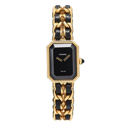Chanel Stainless Steel Lambskin 20mm Chain Premiere Quartz Watch Gold L 1 of 4