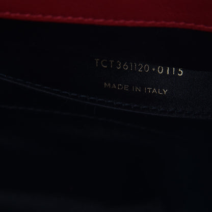 Saint Laurent Calfskin Monogram Large Belle De Jour Clutch Red 6 of 7